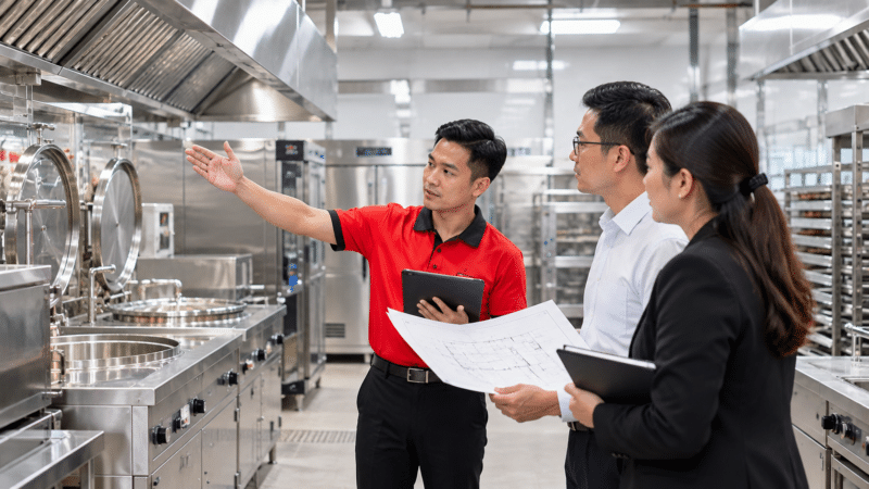 An toàn lao động trong bếp công nghiệp: Những lưu ý cần biết tư vấn thiết kế bếp công nghiệp